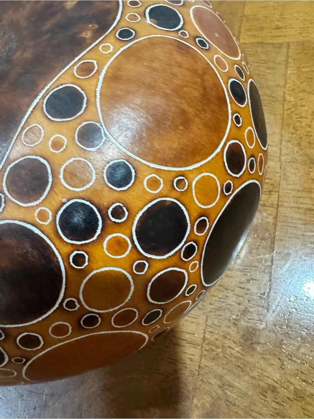 Peruvian Hand Carved Gourd Bowl by Lucuma Designs Mate Burilado Folk Art
